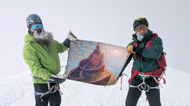 Lithuanian Mountaineers Honour Čiurlionis’ 150th Anniversary on Mount Kazbek